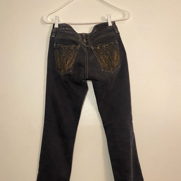 Y2k / 2000s low waisted jeans with gold sowing back pocket - Picture 3 of 4